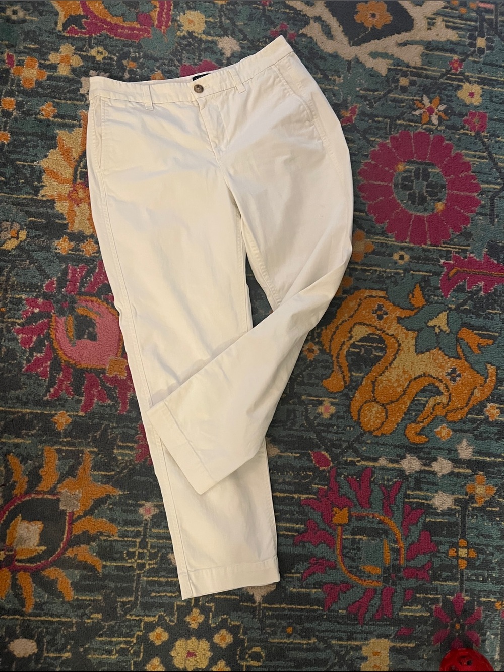J. Crew White Classic Chino Pants